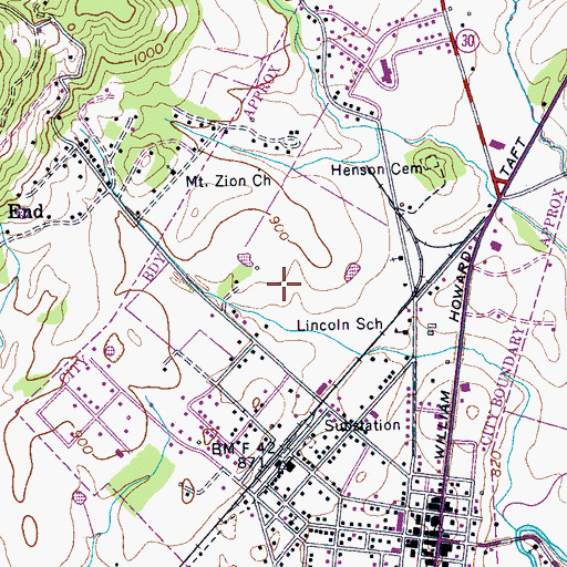 Topographic Map of Bledsoe County Sheriff's Office, TN