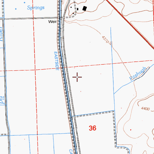 Topographic Map of Bormister, CA