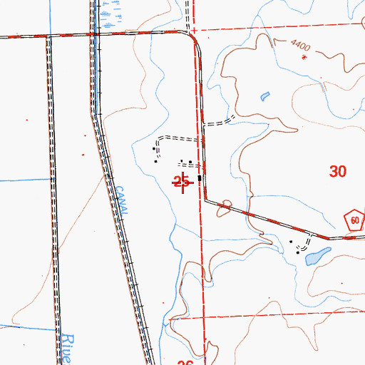 Topographic Map of Corporation Ranch, CA