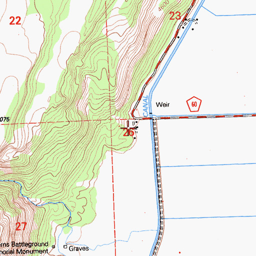 Topographic Map of Christensen, CA