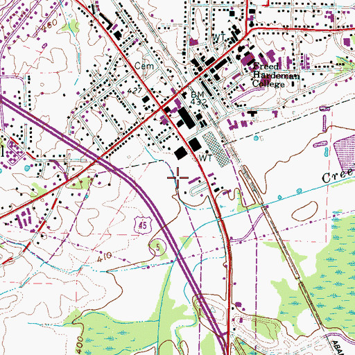 Topographic Map of Chester County Sheriff's Office, TN