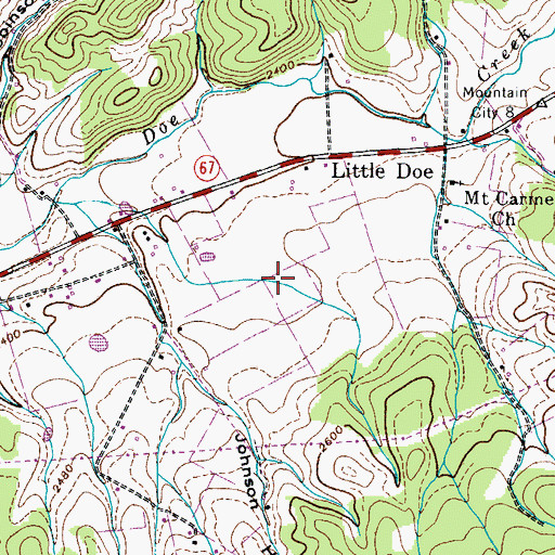 Topographic Map of Northeast Correctional Complex, TN