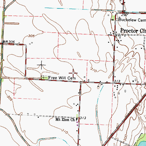 Topographic Map of Northwest Correctional Complex, TN