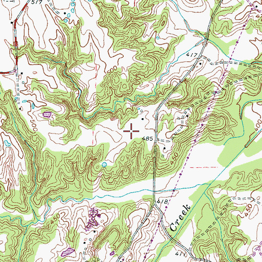 Topographic Map of Whiteville Correctional Facility, TN