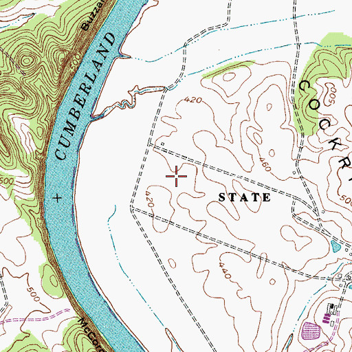 Topographic Map of Lois M DeBerry Special Needs Facility, TN