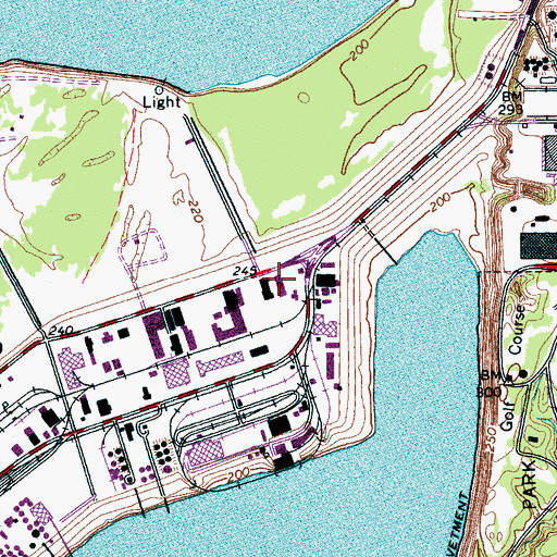 Topographic Map of Riverside Post Office, TN