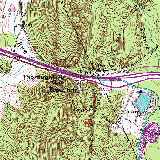 Topographic Map of Broad Run Post Office, VA