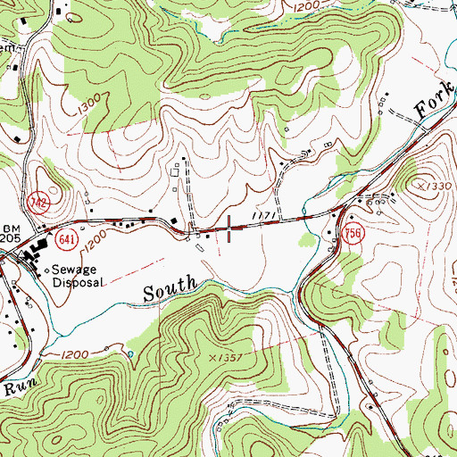 Topographic Map of Callaway Post Office, VA