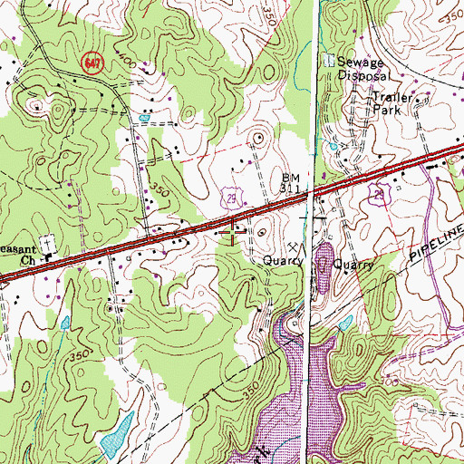 Topographic Map of Gainesville Post Office, VA
