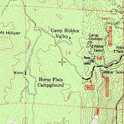Topographic Map of Bandido Campground, CA
