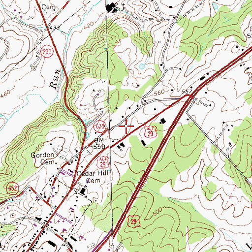 Topographic Map of Madison Post Office, VA