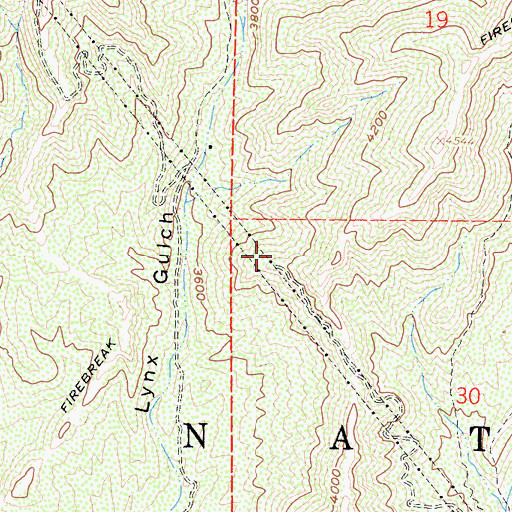 Topographic Map of Lynx Target Shooting Area, CA