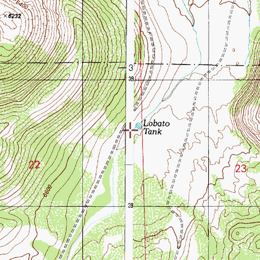 Topographic Map of Cinder Tank, AZ