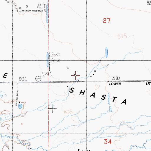 Topographic Map of Rohrer, CA