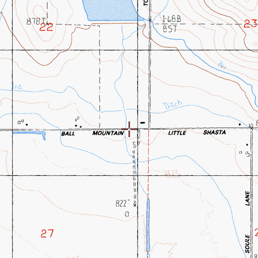 Topographic Map of Towniey, CA