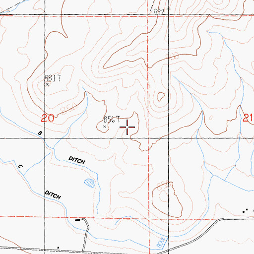 Topographic Map of Alta Vista Ranch, CA