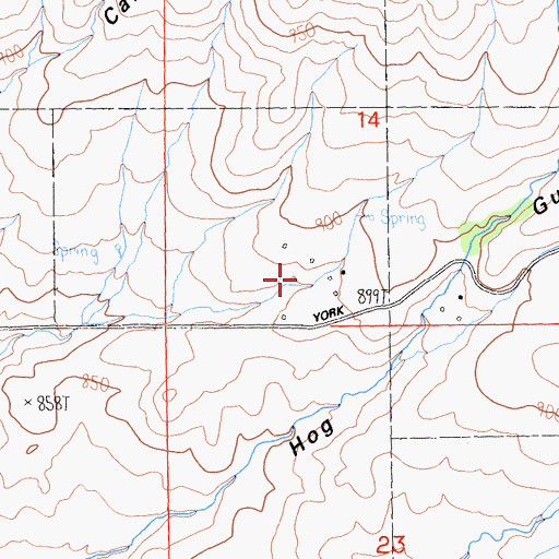 Topographic Map of York, CA