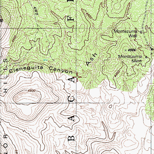 Topographic Map of Cieneguita Canyon, AZ