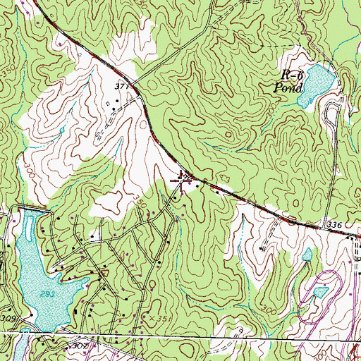Topographic Map of Ruby Post Office, VA
