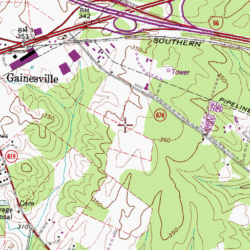 Topographic Map of Tri City Gainesville Post Office, VA