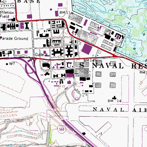 Topographic Map of Fleet Post Office, VA