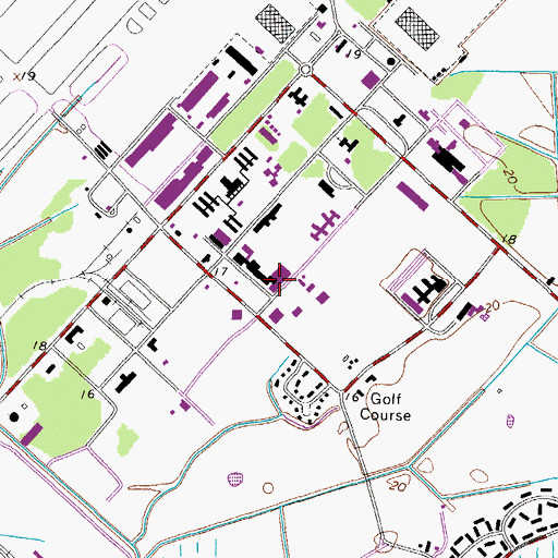 Topographic Map of Oceana Naval Air Station Post Office, VA