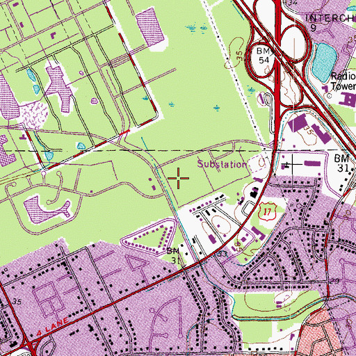Topographic Map of Oyster Point Post Office, VA
