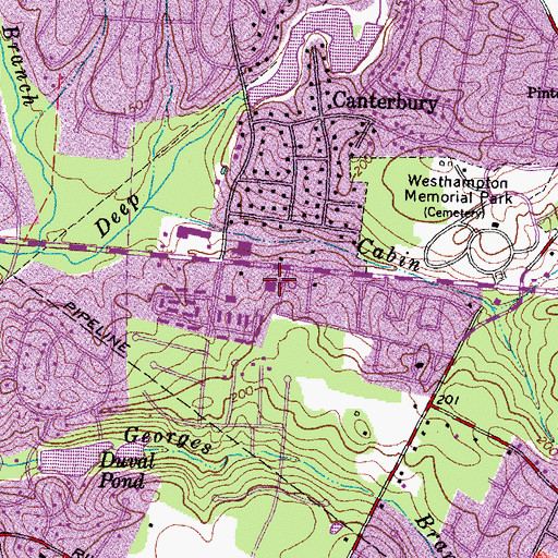 Topographic Map of Ridge Post Office, VA