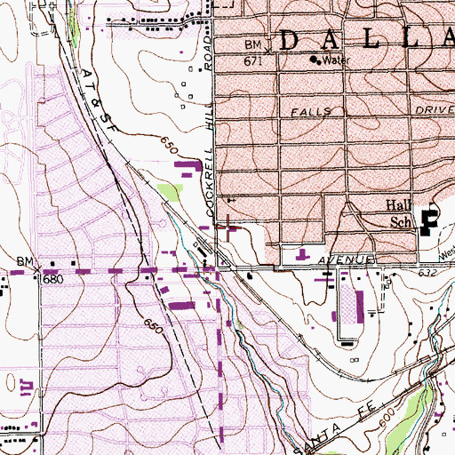 Topographic Map of Beverly Hills Post Office, TX