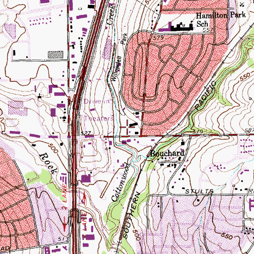 Topographic Map of Dallas Post Office Robert E Price Station, TX