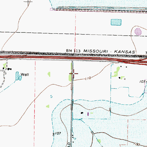 Topographic Map of Barker Post Office, TX