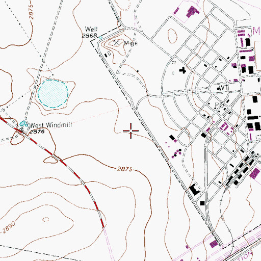 Topographic Map of Midland Post Office, TX