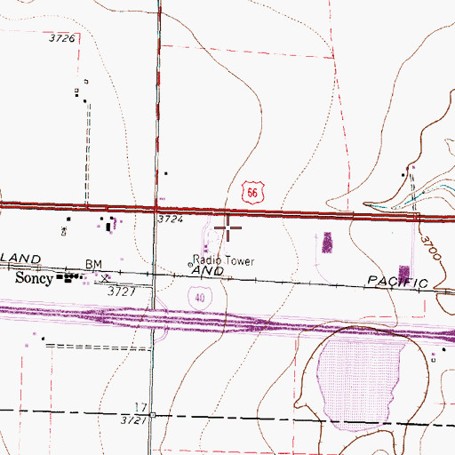 Topographic Map of Jordan Post Office, TX