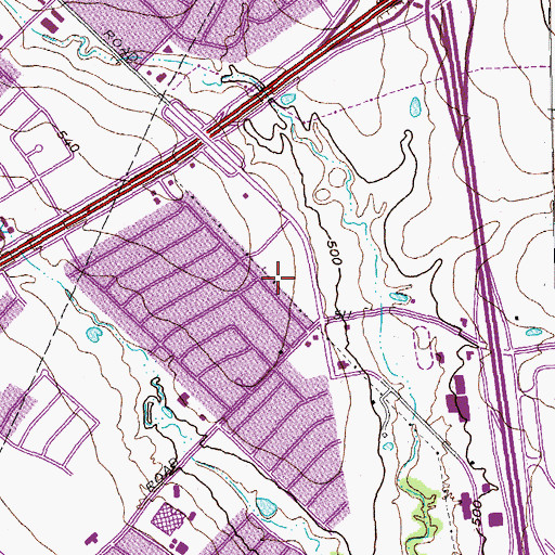 Topographic Map of North Mesquite Post Office, TX