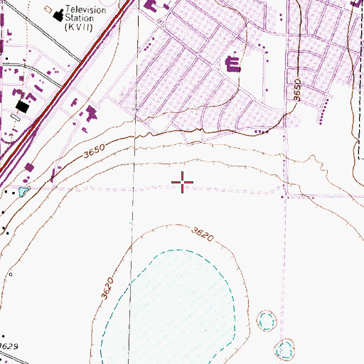 Topographic Map of Amarillo Fire Department Station 12, TX
