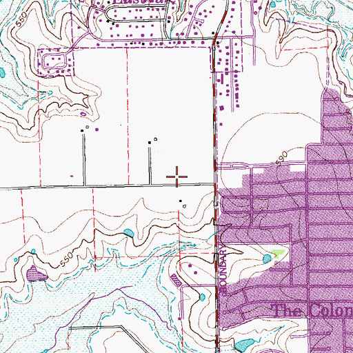 Topographic Map of The Colony Fire Department Station 3, TX