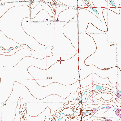 Topographic Map of Frisco Fire Department Station 7, TX