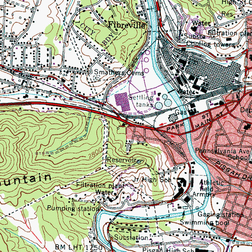 Topographic Map of Canton Post Office, NC