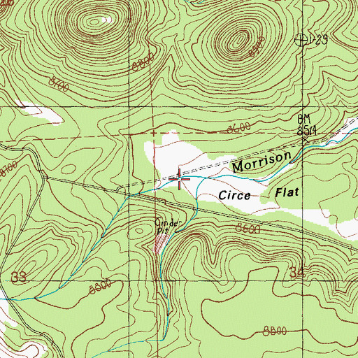 Topographic Map of Circe Flat, AZ