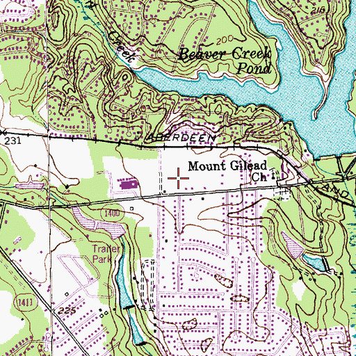 Topographic Map of Cliffdale Post Office, NC