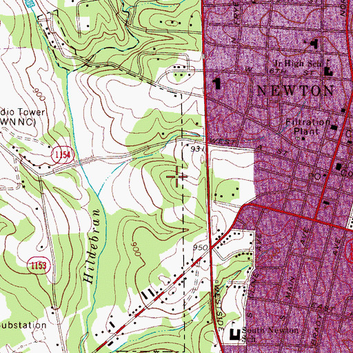 Topographic Map of Catawba County Sheriff's Office, NC