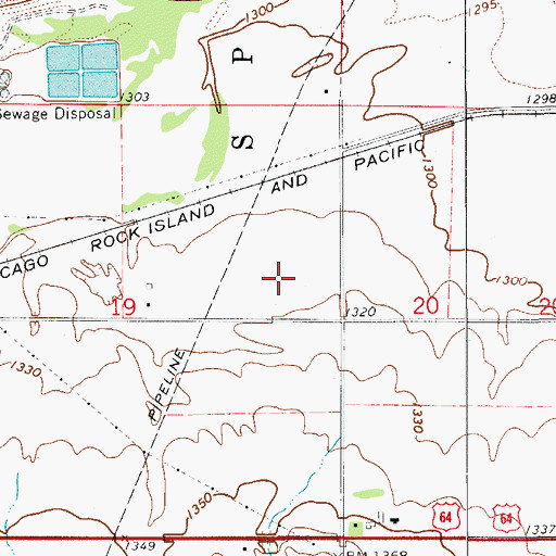 Topographic Map of Charles E "Bill" Johnson Correctional Center, OK