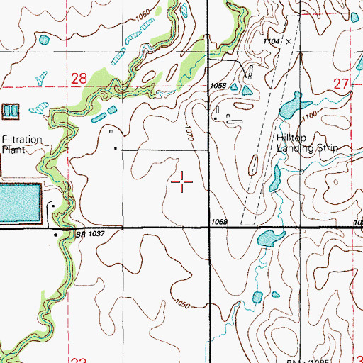 Topographic Map of Lawton Correctional Facility, OK