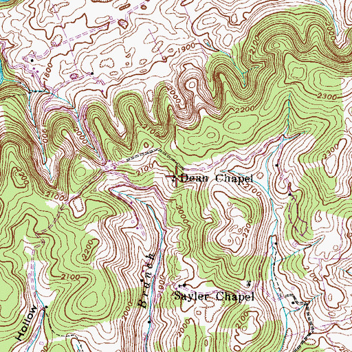 Topographic Map of Dean Family Cemetery, VA