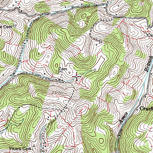 Topographic Map of Dingus Cemetery, VA