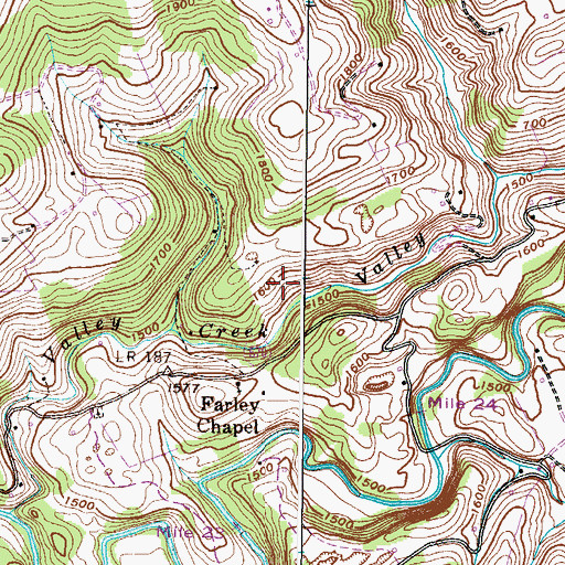 Topographic Map of Elam Cemetery, VA