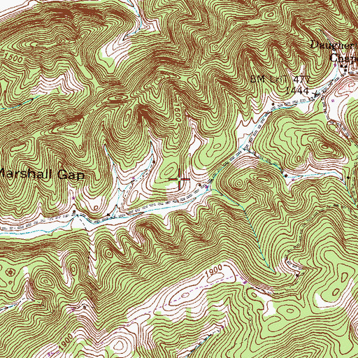 Topographic Map of England Cemetery, VA