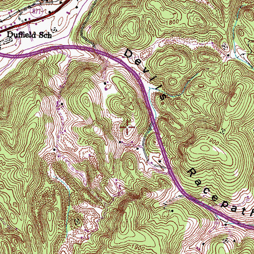 Topographic Map of Frazier Cemetery, VA