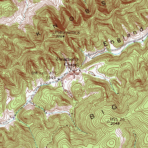 Topographic Map of Frazier - Sloan Cemetery, VA
