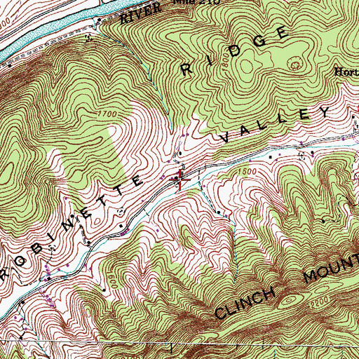 Topographic Map of Freeman Cemetery, VA